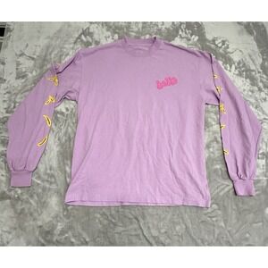 Pink Bob Minion Banana Long Sleeved T-Shirt Graphic Tee‎ Size Small Skater EUC